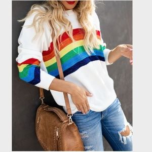 End Of The Rainbow Shimmer Knit Sweater